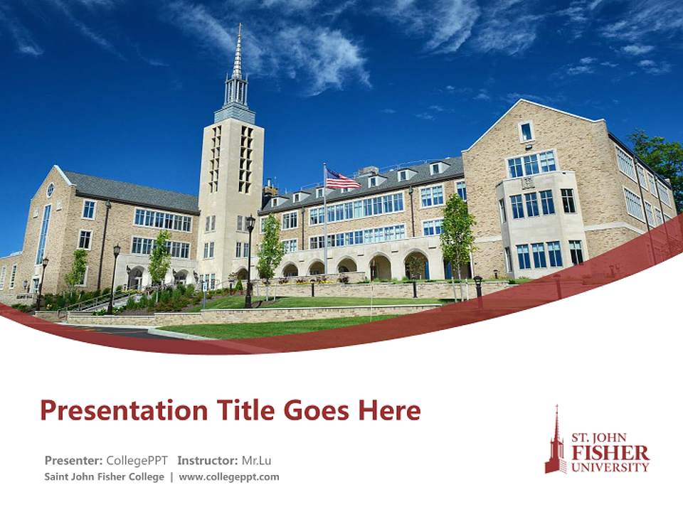 Saint John Fisher College Course/Courseware Creation PPT Template4:3 ratio PPT effect preview image5