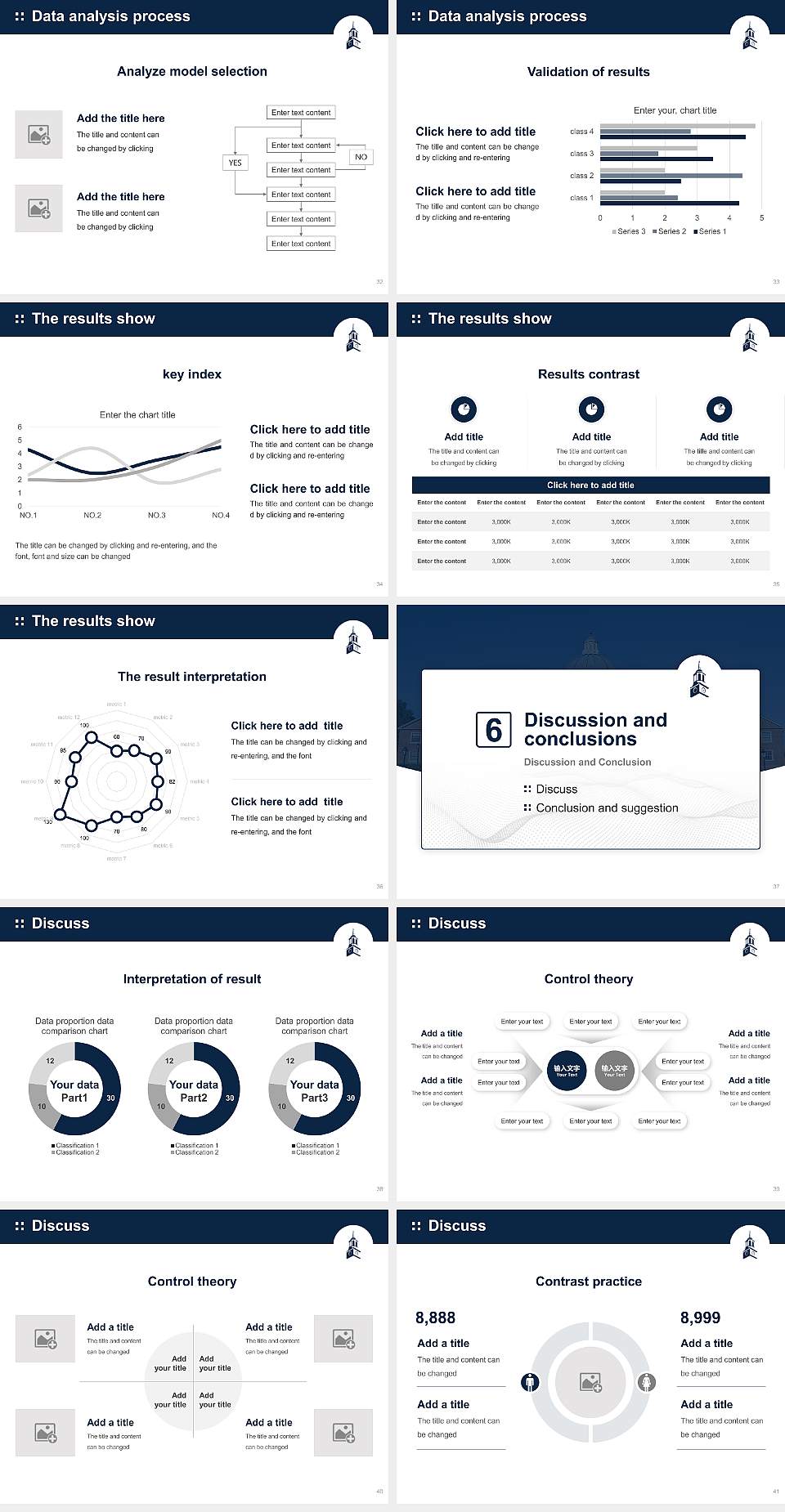 Samford University Graduation Thesis Defense PPT Template4:3 ratio PPT effect preview image5
