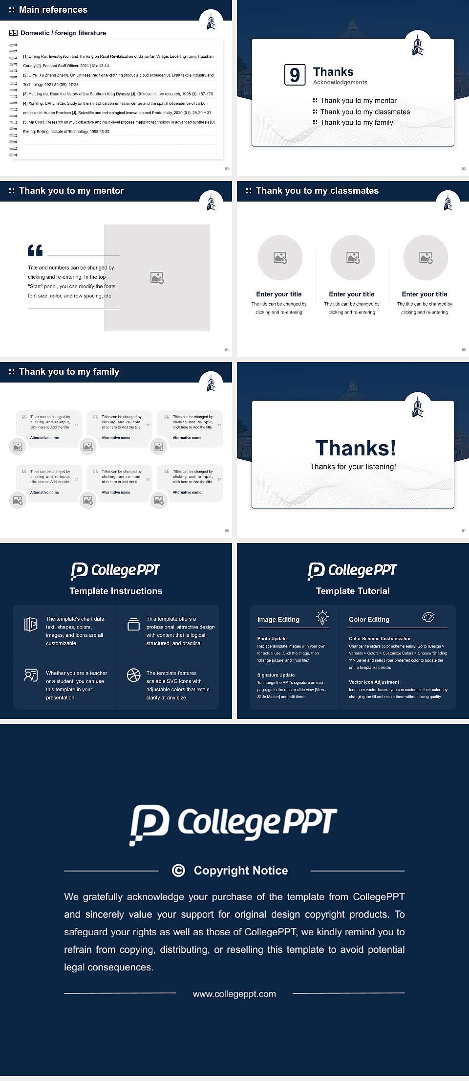 Samford University Graduation Thesis Defense PPT Template4:3 ratio PPT effect preview image7