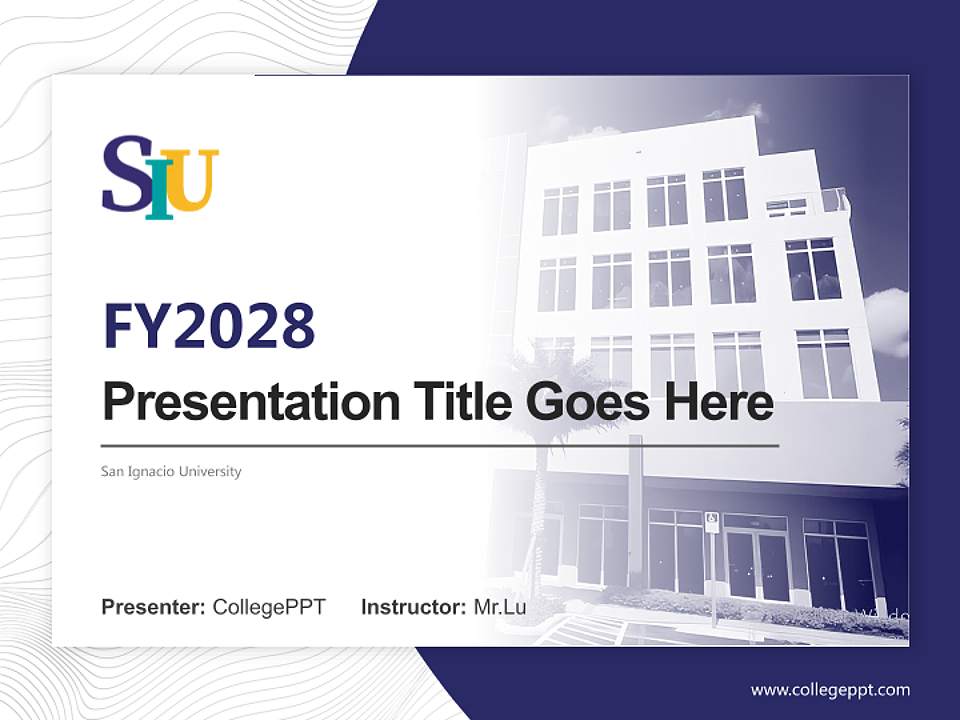 San Ignacio University Academic Presentation/Research Findings Report PPT Template4:3 ratio PPT effect preview image5