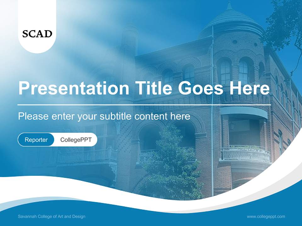 Savannah College of Art and Design Lecture Sharing and Networking Event PPT Template4:3 ratio PPT effect preview image4