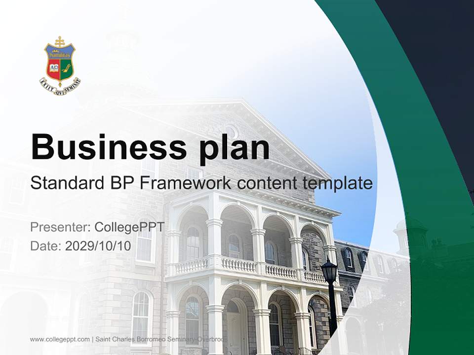 Saint Charles Borromeo Seminary-Overbrook Competition/Entrepreneurship Contest PPT Template4:3 ratio PPT effect preview image9