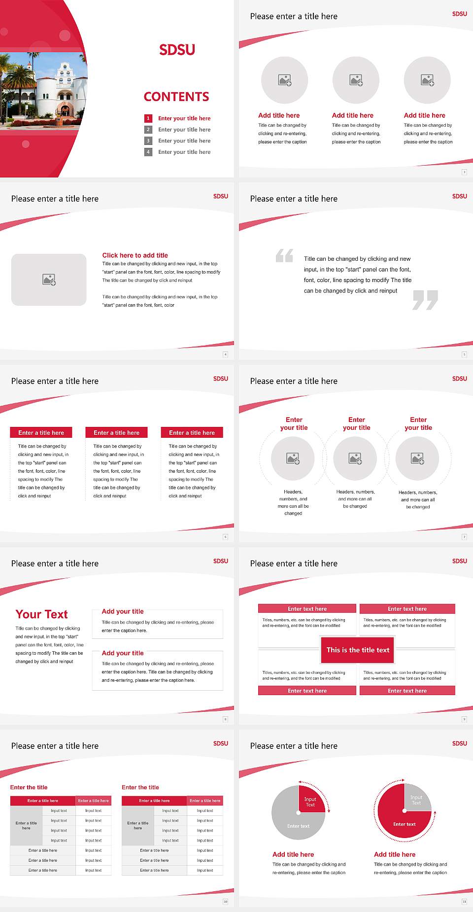 San Diego State University Course/Courseware Creation PPT Template4:3 ratio PPT effect preview image2