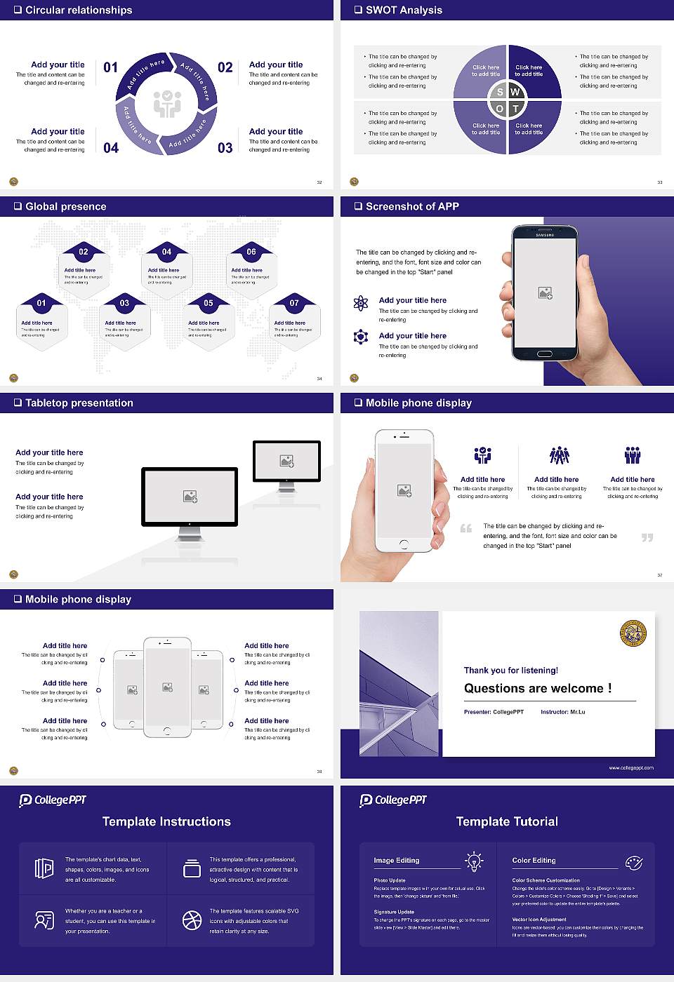 San Francisco State University General Purpose PPT Template16:9 ratio PPT effect preview image5