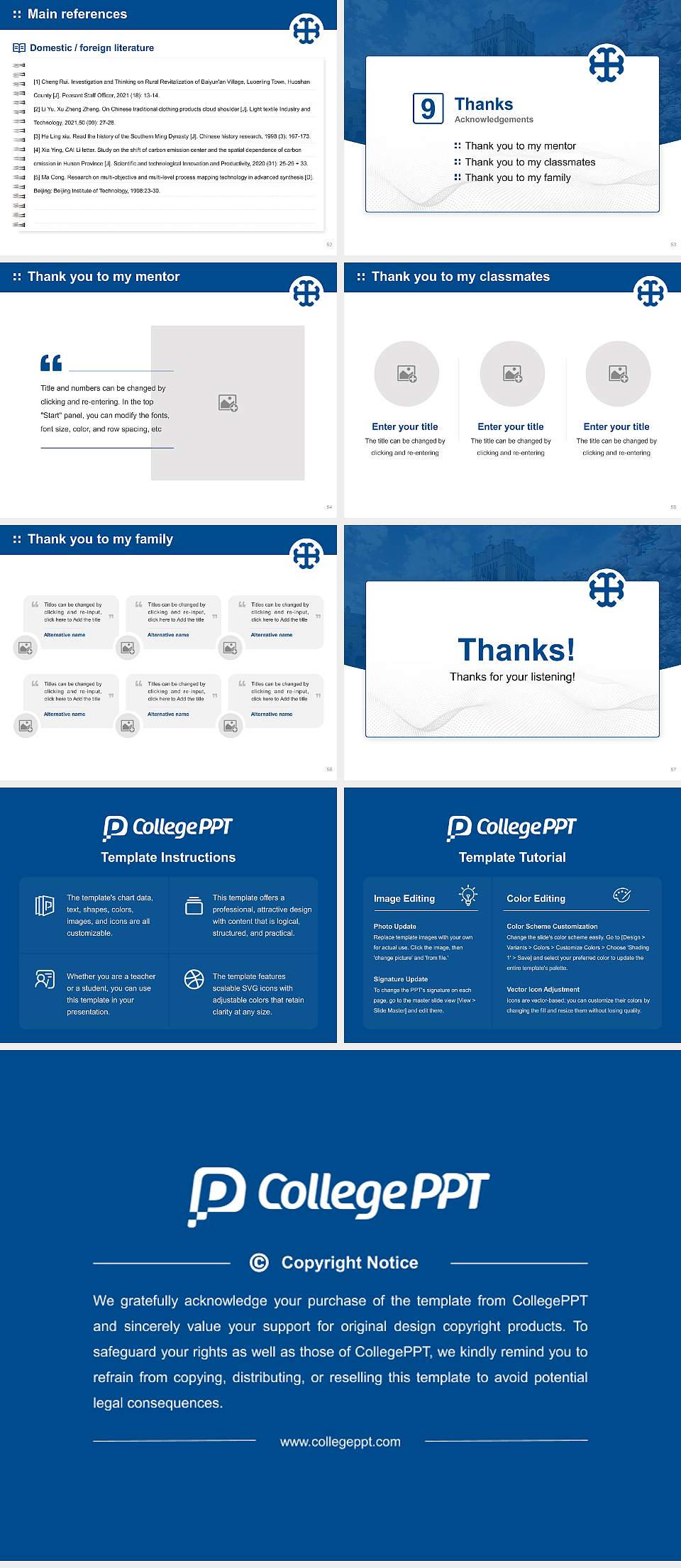 Saint Mary’s College (Indiana) Graduation Thesis Defense PPT Template4:3 ratio PPT effect preview image7