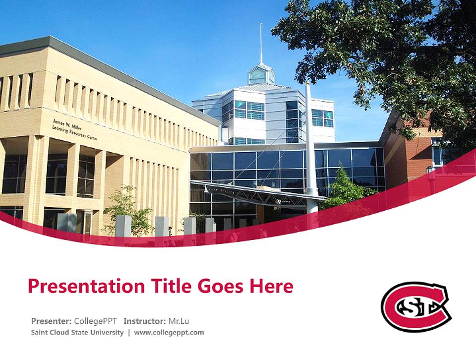 Saint Cloud State University Course/Courseware Creation PPT Template4:3 ratio PPT effect preview image5