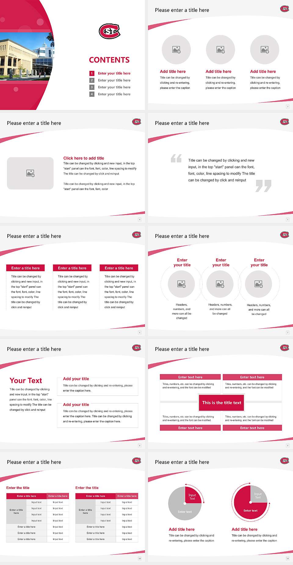 Saint Cloud State University Course/Courseware Creation PPT Template4:3 ratio PPT effect preview image2