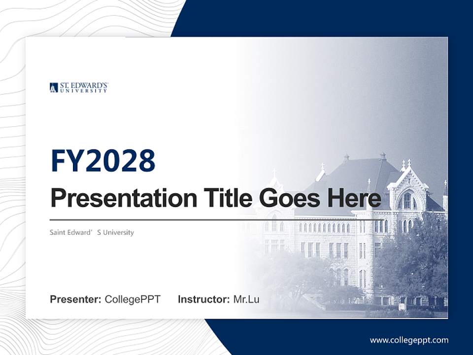 Saint Edward’S University Academic Presentation/Research Findings Report PPT Template4:3 ratio PPT effect preview image5