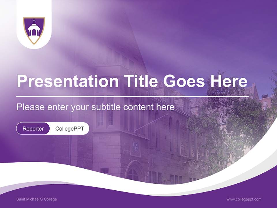 Saint Michael’S College Lecture Sharing and Networking Event PPT Template4:3 ratio PPT effect preview image4