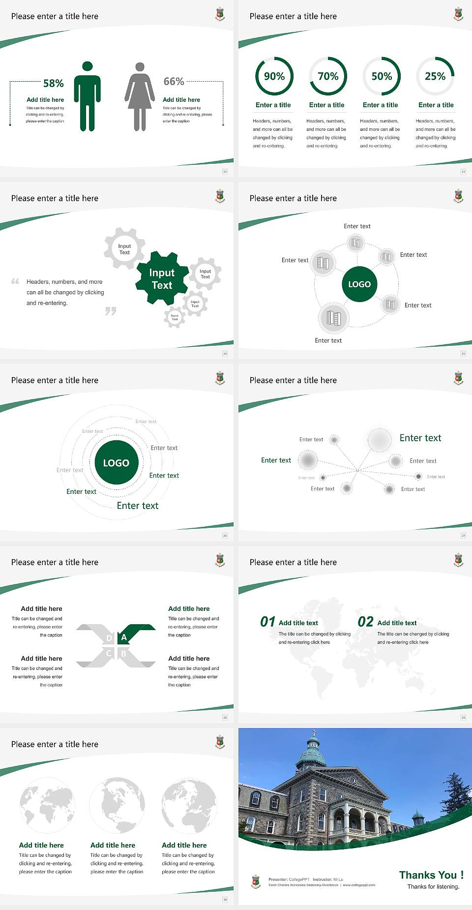 Saint Charles Borromeo Seminary-Overbrook Course/Courseware Creation PPT Template4:3 ratio PPT effect preview image4