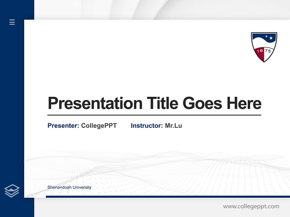 Shenandoah University Thesis Proposal/Graduation Defense PPT Template4:3 ratio PPT effect preview image5