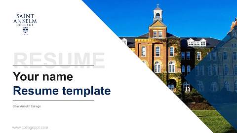 Saint Anselm College Resume PPT Template