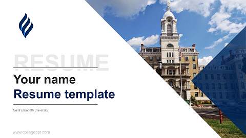 Saint Elizabeth University Resume PPT Template
