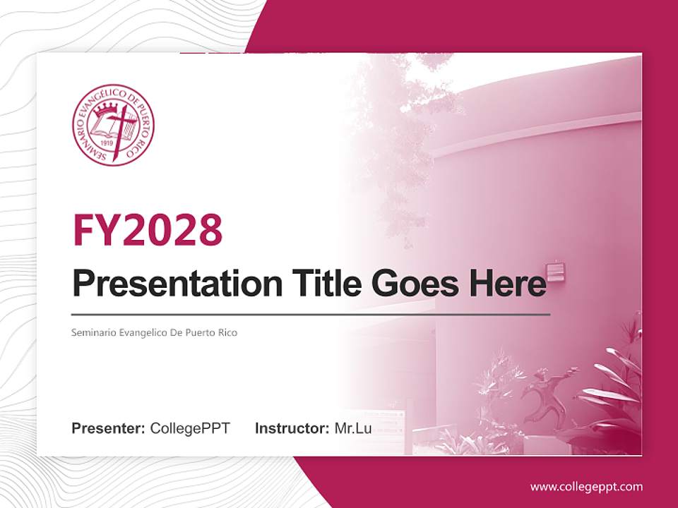 Seminario Evangelico De Puerto Rico Academic Presentation/Research Findings Report PPT Template4:3 ratio PPT effect preview image5