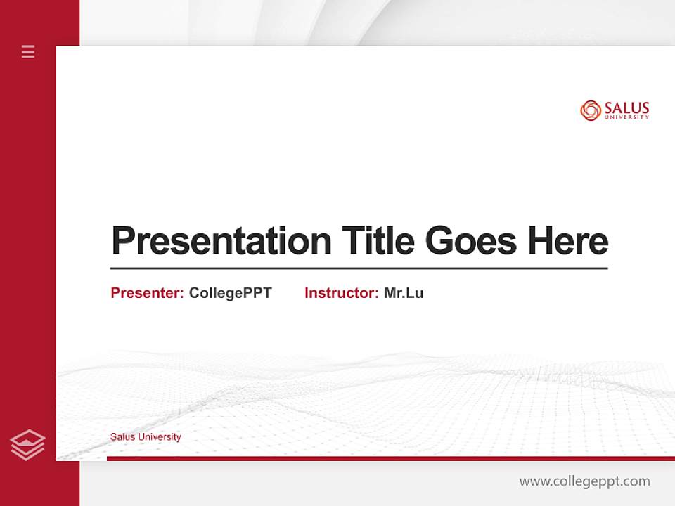 Salus University Thesis Proposal/Graduation Defense PPT Template4:3 ratio PPT effect preview image5
