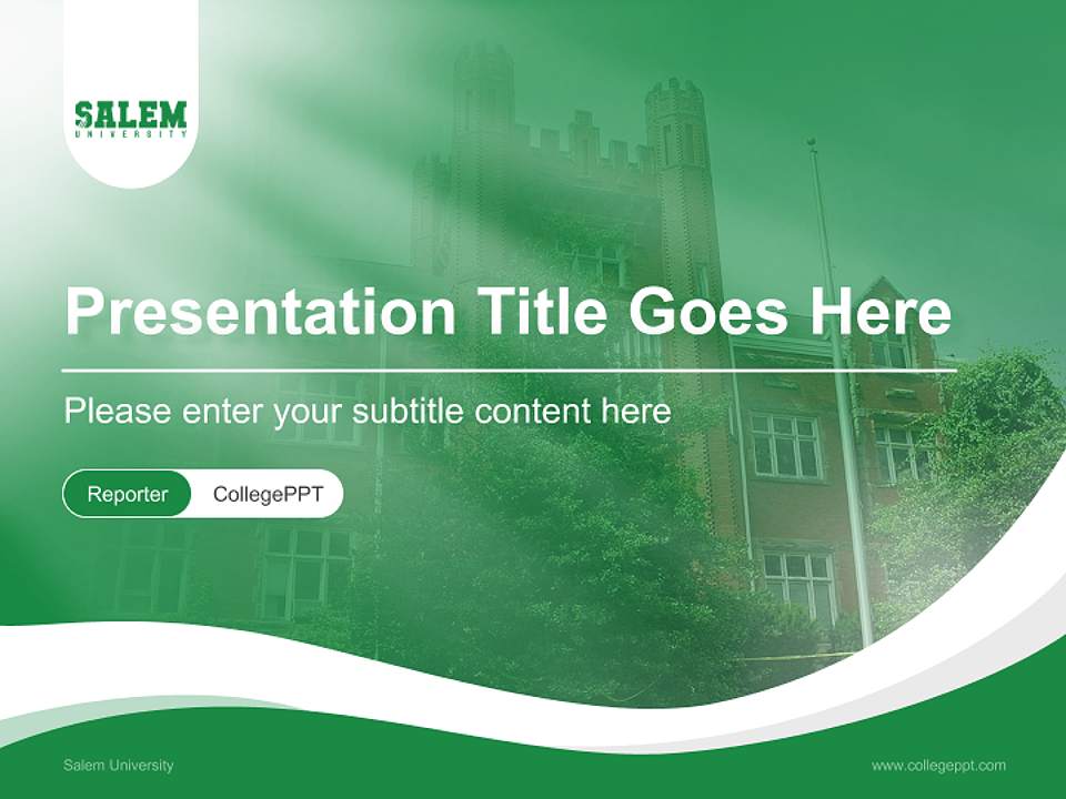 Salem University Lecture Sharing and Networking Event PPT Template4:3 ratio PPT effect preview image4