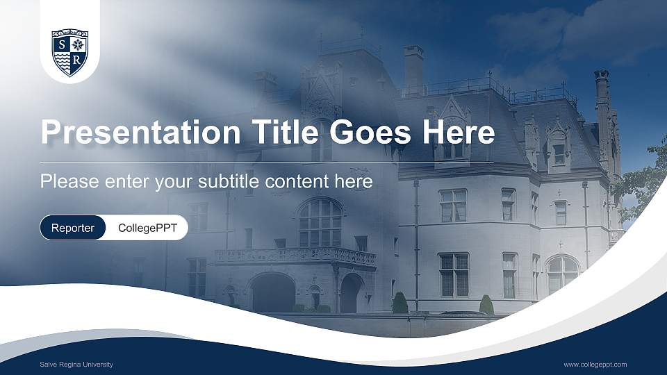 Salve Regina University Lecture Sharing and Networking Event PPT Template16:9 ratio PPT effect preview image