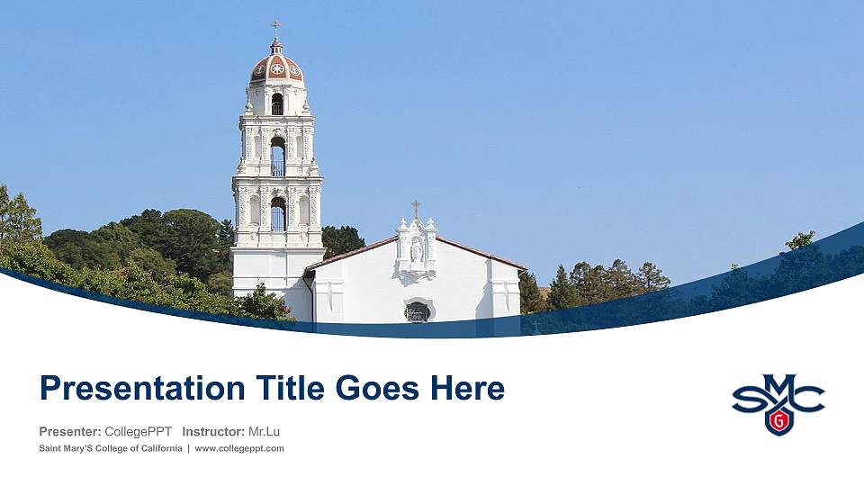 Saint Mary’S College of California Course/Courseware Creation PPT Template16:9 ratio PPT effect preview image