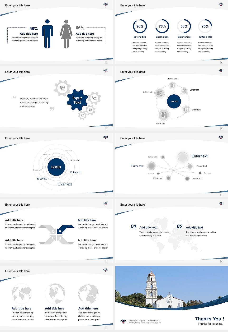 Saint Mary’S College of California Course/Courseware Creation PPT Template16:9 ratio PPT effect preview image4