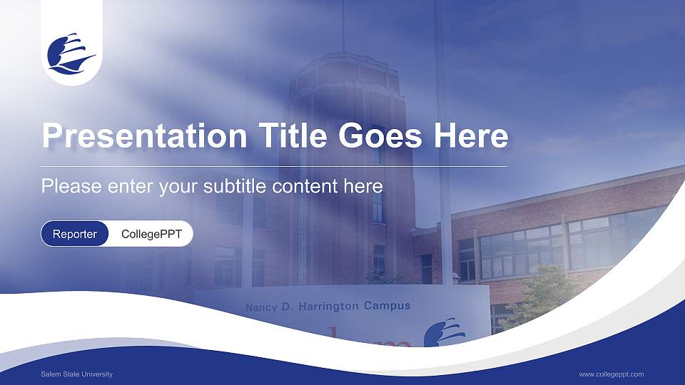 Salem State University Lecture Sharing and Networking Event PPT Template16:9 ratio PPT effect preview image