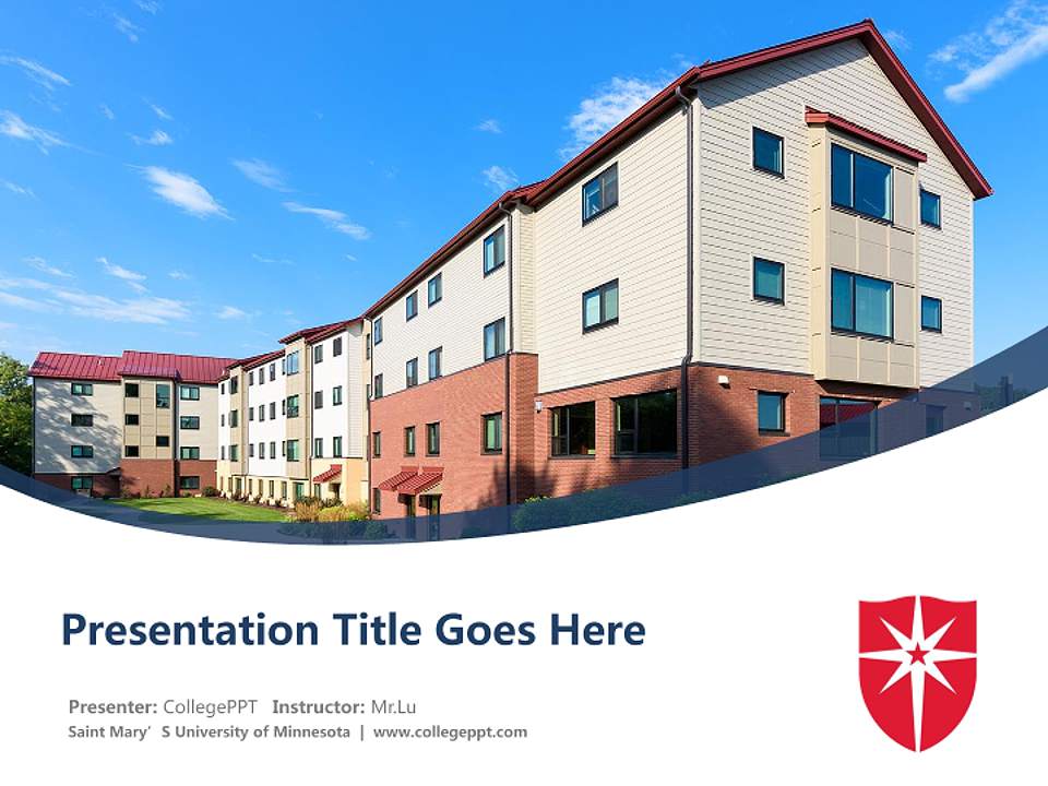 Saint Mary’S University of Minnesota Course/Courseware Creation PPT Template4:3 ratio PPT effect preview image5