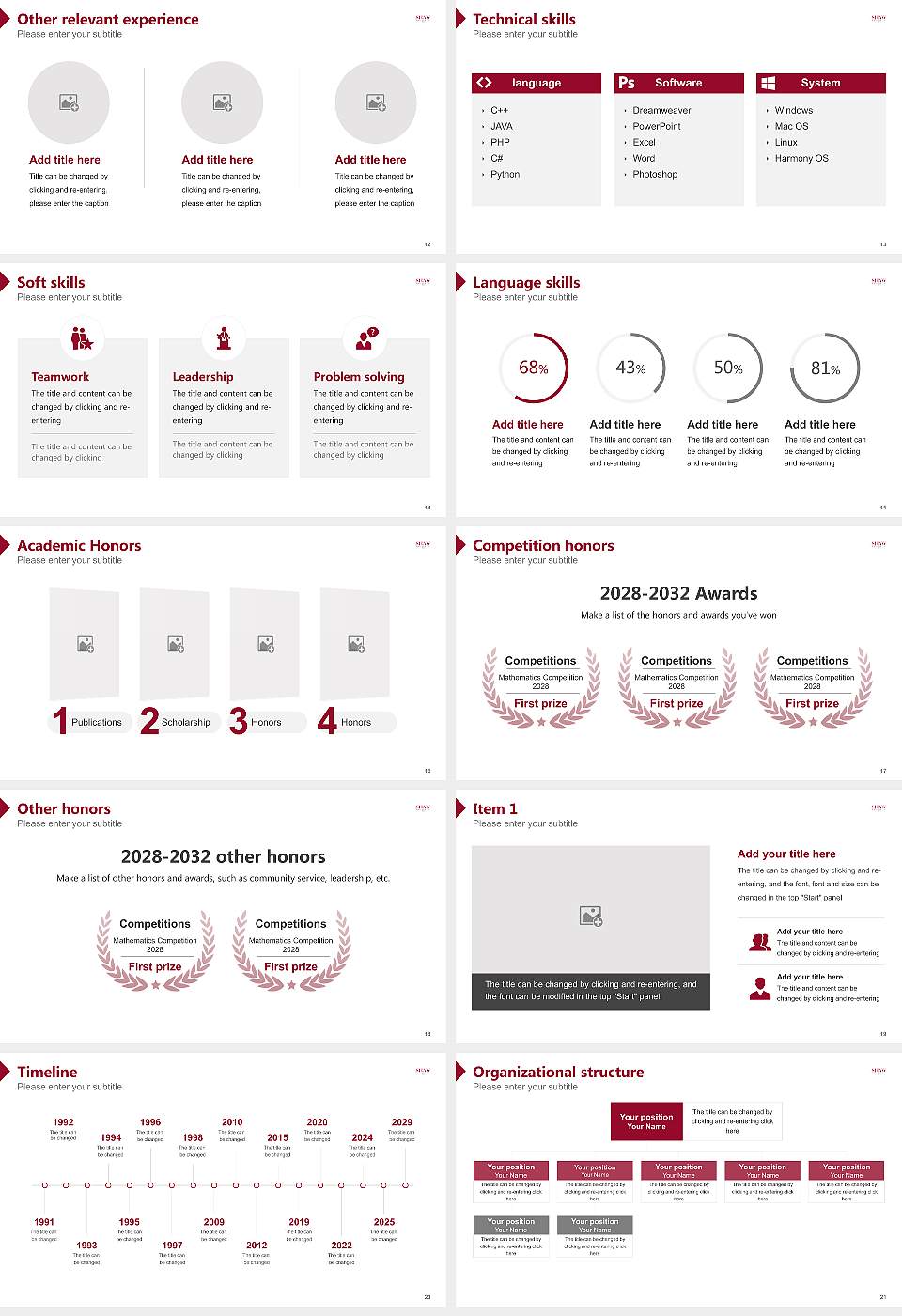 Shaw University Resume PPT Template16:9 ratio PPT effect preview image3