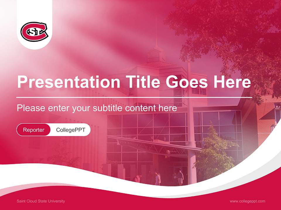 Saint Cloud State University Lecture Sharing and Networking Event PPT Template4:3 ratio PPT effect preview image4