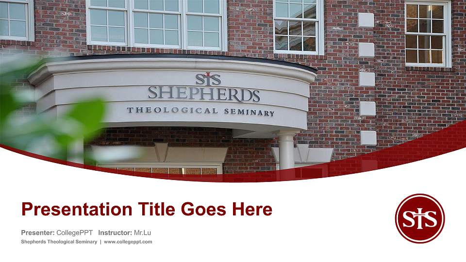 Shepherds Theological Seminary Course/Courseware Creation PPT Template16:9 ratio PPT effect preview image