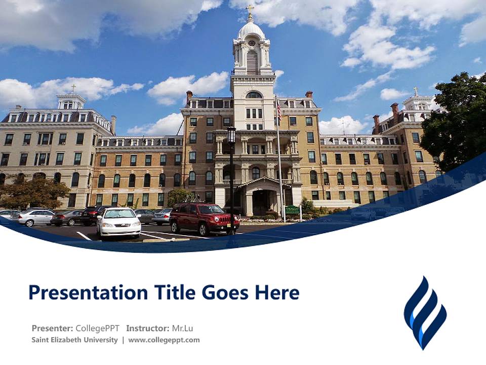 Saint Elizabeth University Course/Courseware Creation PPT Template4:3 ratio PPT effect preview image5