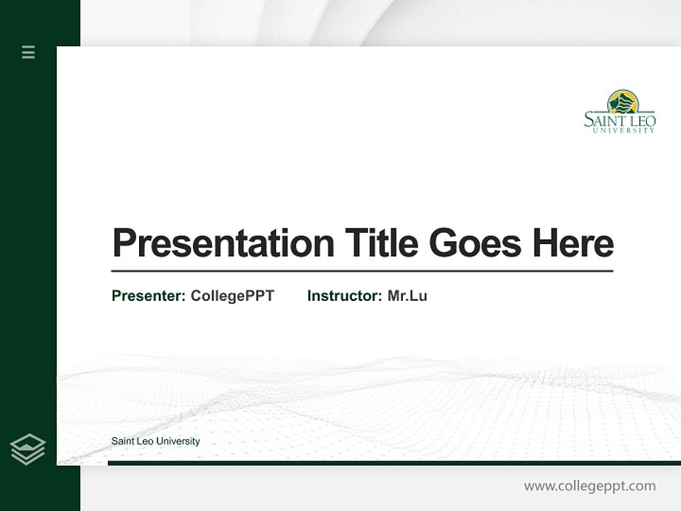 Saint Leo University Thesis Proposal/Graduation Defense PPT Template4:3 ratio PPT effect preview image5