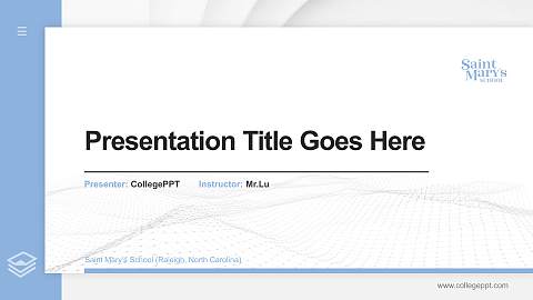 Saint Mary’s School (Raleigh, North Carolina) Thesis Proposal/Graduation Defense PPT Template