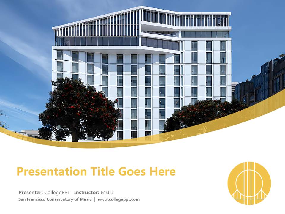 San Francisco Conservatory of Music Course/Courseware Creation PPT Template4:3 ratio PPT effect preview image5