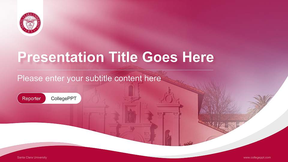 Santa Clara University Lecture Sharing and Networking Event PPT Template16:9 ratio PPT effect preview image