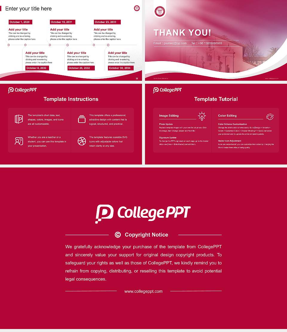 Santa Clara University Lecture Sharing and Networking Event PPT Template16:9 ratio PPT effect preview image4