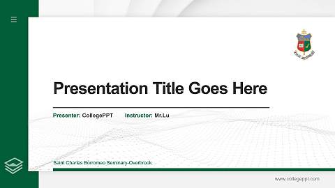 Saint Charles Borromeo Seminary-Overbrook Thesis Proposal/Graduation Defense PPT Template