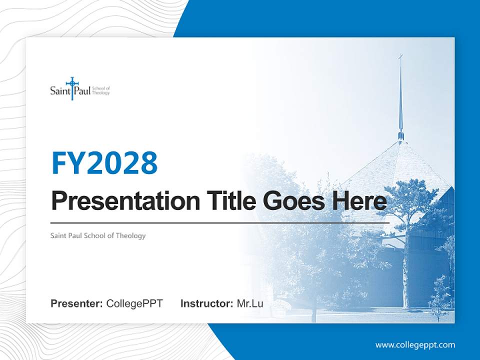 Saint Paul School of Theology Academic Presentation/Research Findings Report PPT Template4:3 ratio PPT effect preview image5