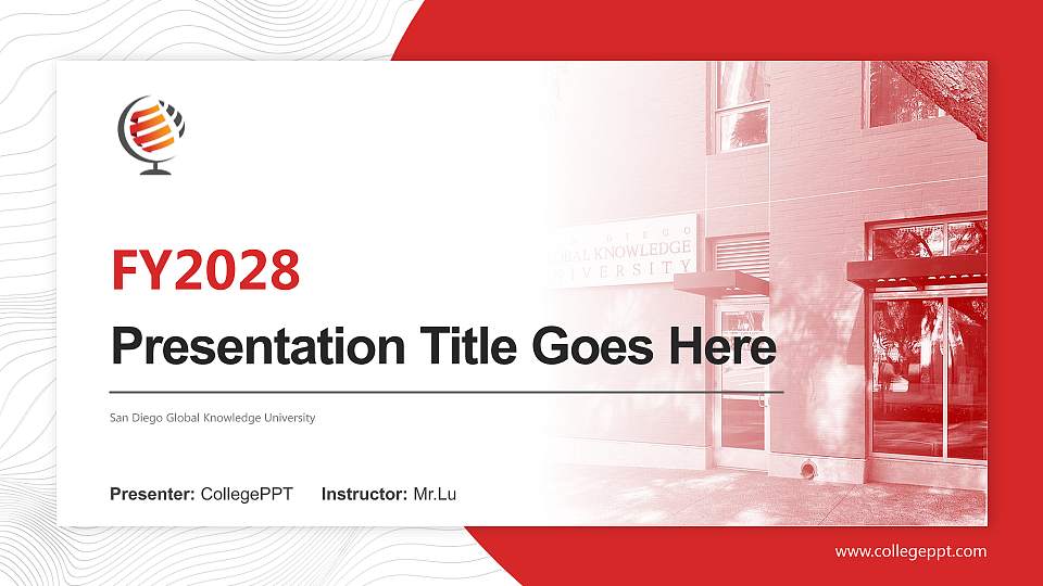 San Diego Global Knowledge University Academic Presentation/Research Findings Report PPT Template16:9 ratio PPT effect preview image