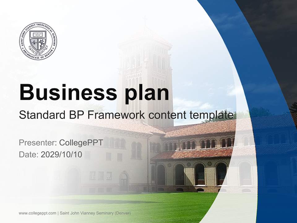 Saint John Vianney Seminary (Denver) Competition/Entrepreneurship Contest PPT Template4:3 ratio PPT effect preview image9