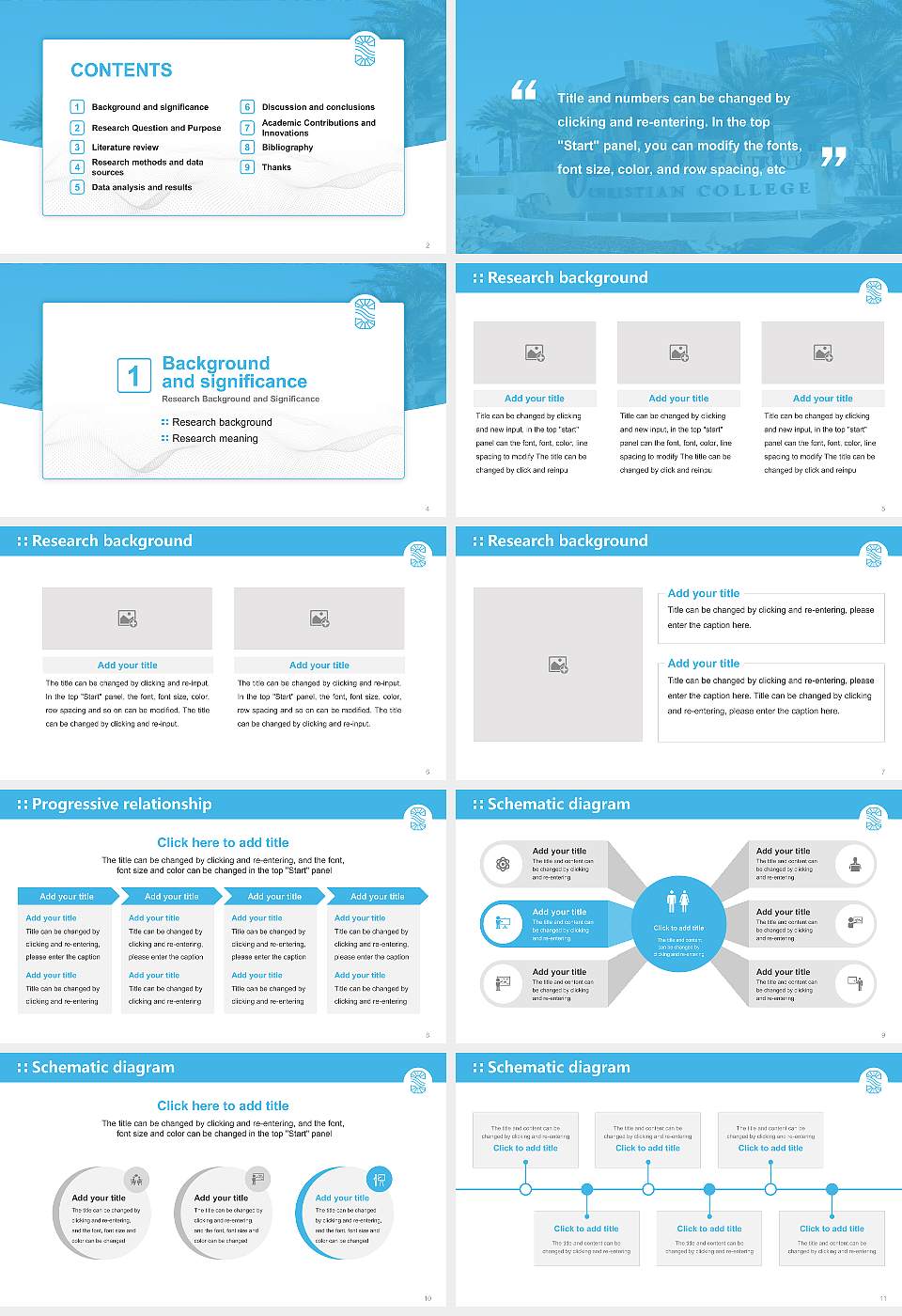 San Diego Christian College Graduation Thesis Defense PPT Template16:9 ratio PPT effect preview image2