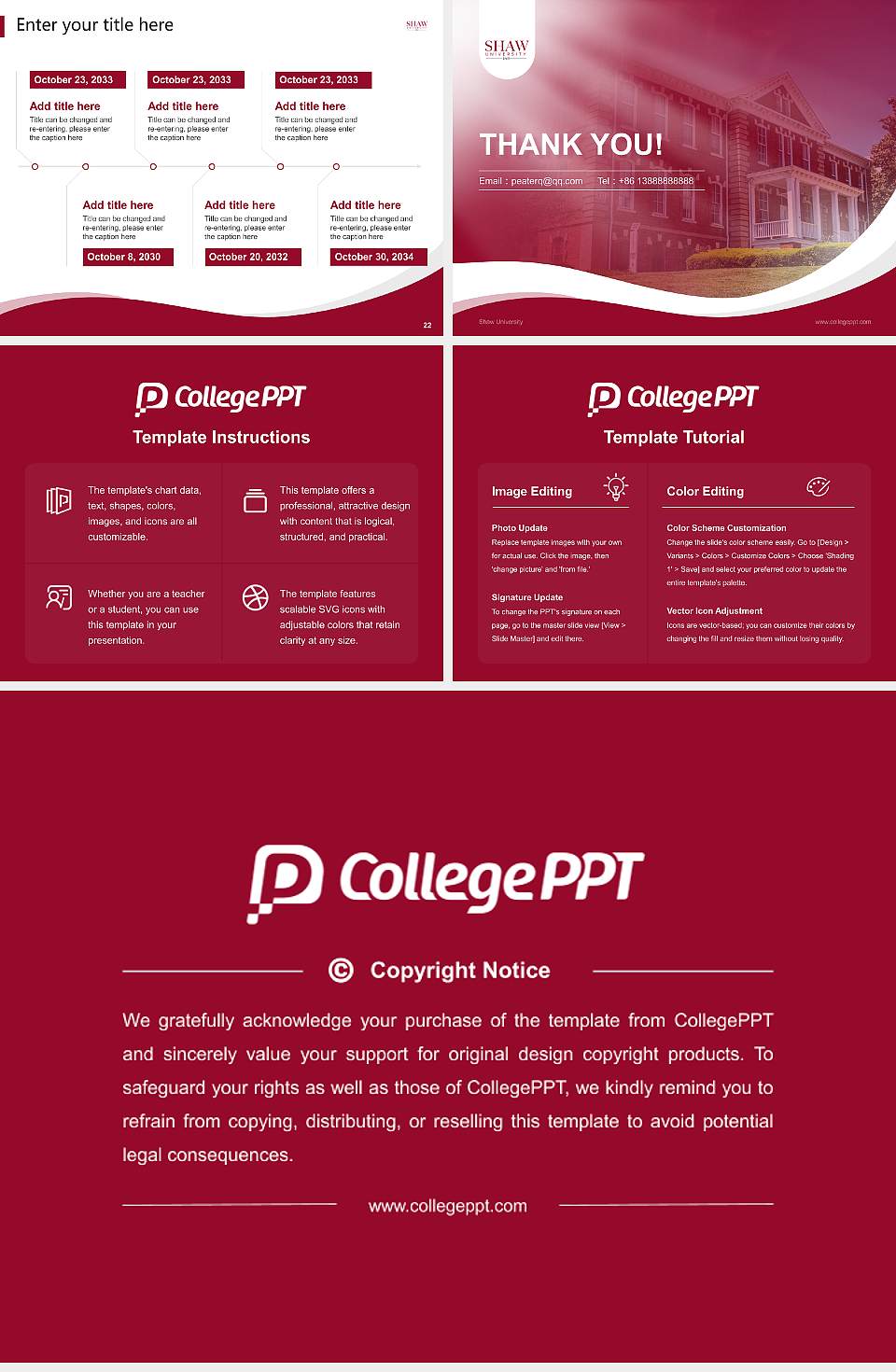 Shaw University Lecture Sharing and Networking Event PPT Template4:3 ratio PPT effect preview image4