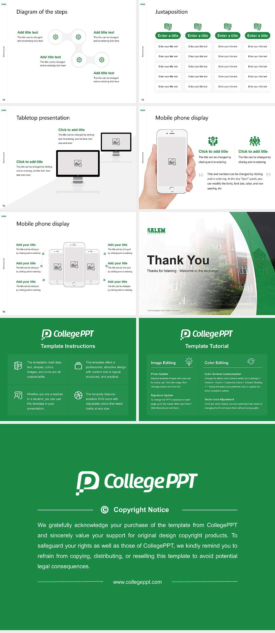 Salem University Competition/Entrepreneurship Contest PPT Template4:3 ratio PPT effect preview image9