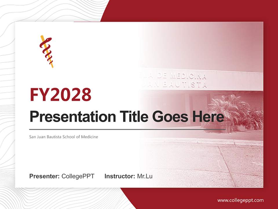 San Juan Bautista School of Medicine Academic Presentation/Research Findings Report PPT Template4:3 ratio PPT effect preview image5