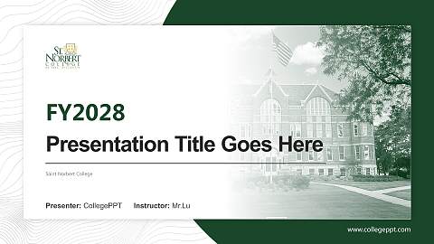 Saint Norbert College Academic Presentation/Research Findings Report PPT Template
