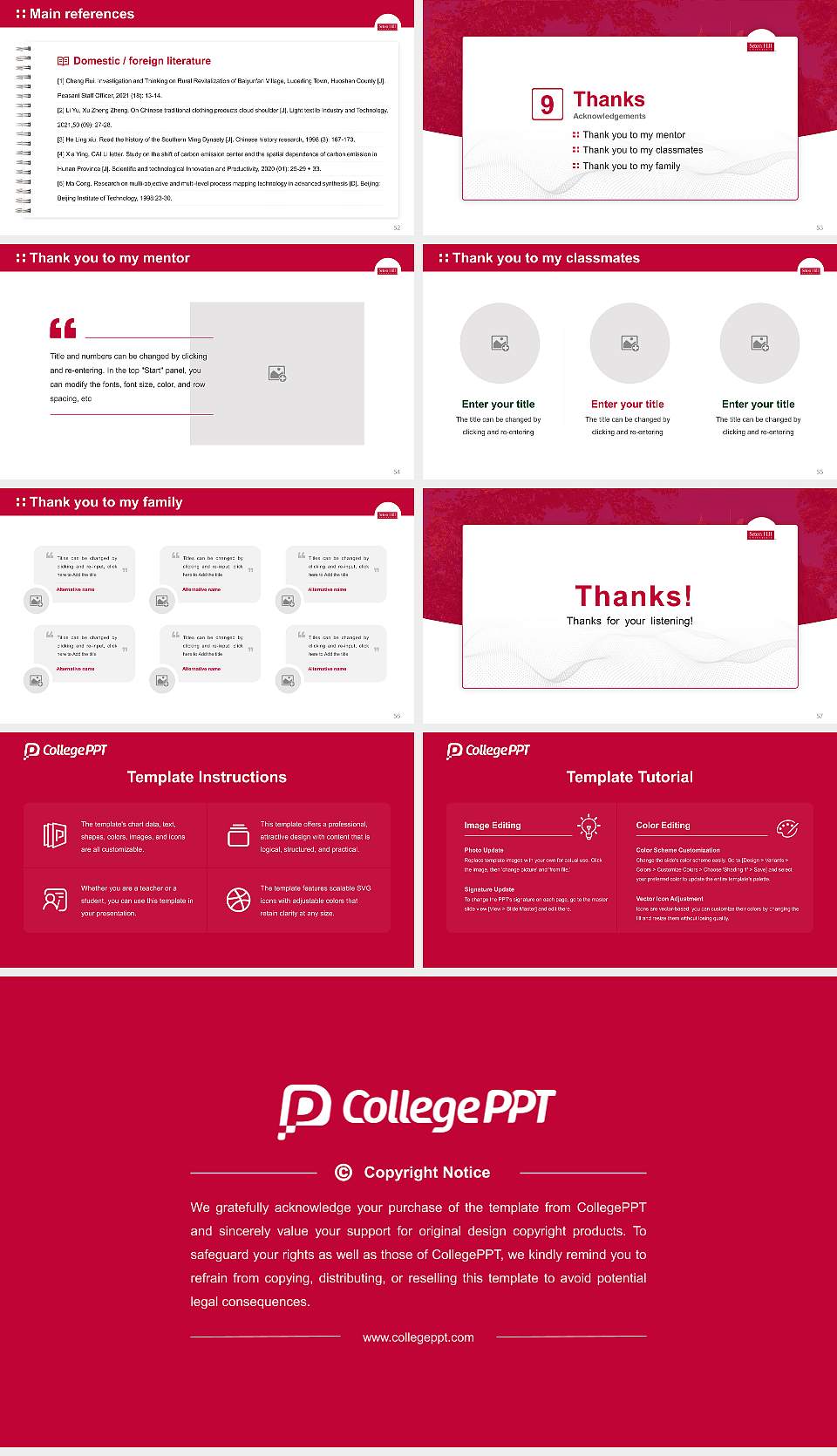 Seton Hill University Graduation Thesis Defense PPT Template16:9 ratio PPT effect preview image7