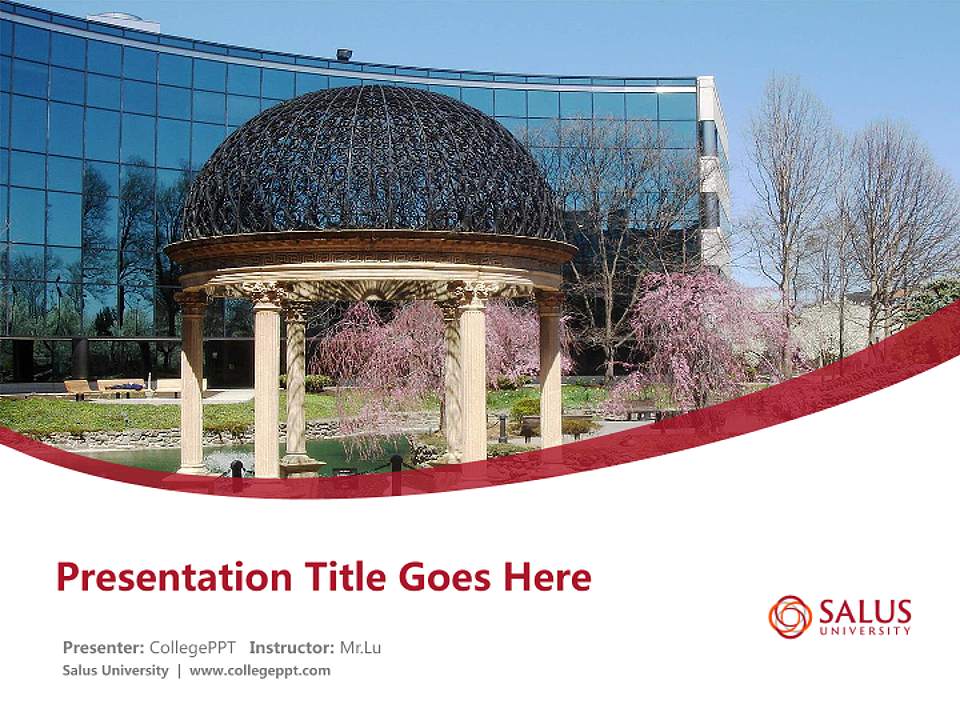 Salus University Course/Courseware Creation PPT Template4:3 ratio PPT effect preview image5