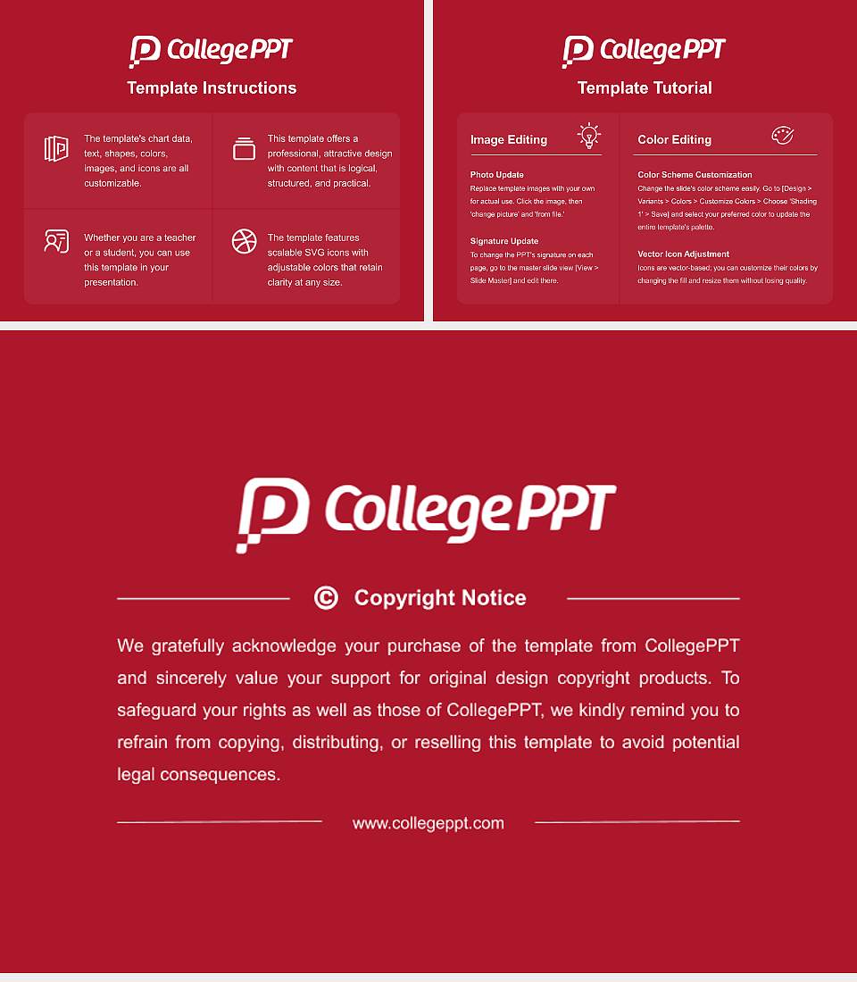 Salus University Course/Courseware Creation PPT Template4:3 ratio PPT effect preview image5