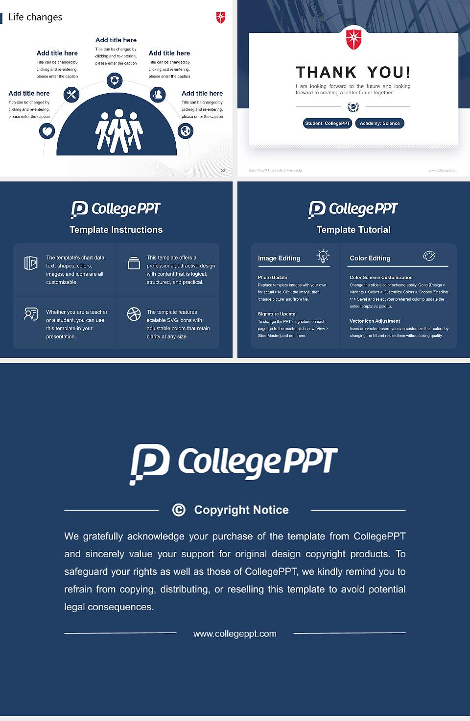Saint Mary’S University of Minnesota National Scholarship Defense PPT Template4:3 ratio PPT effect preview image4