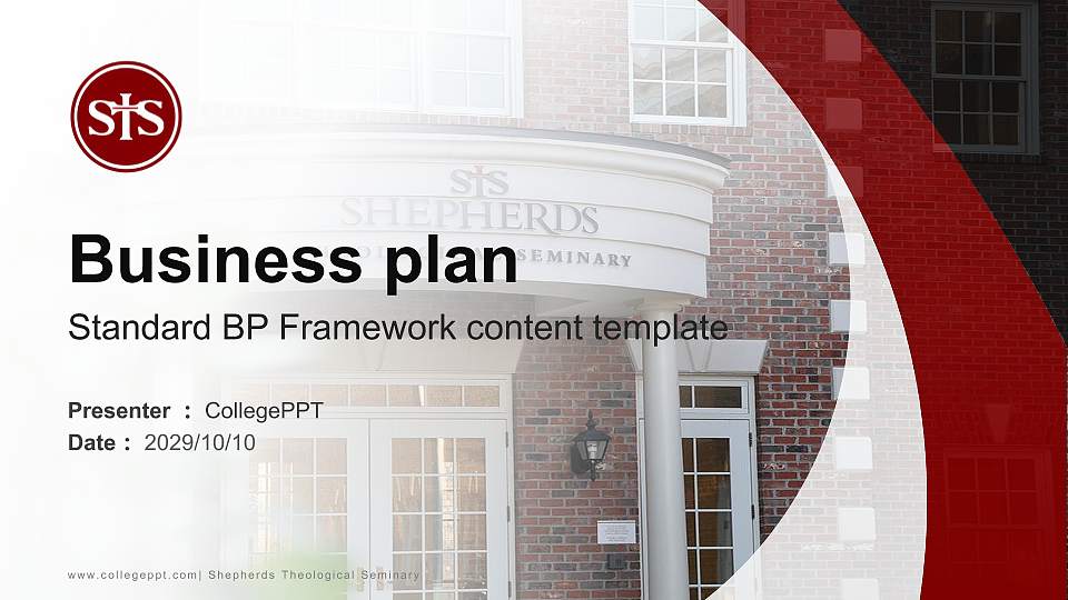 Shepherds Theological Seminary Competition/Entrepreneurship Contest PPT Template16:9 ratio PPT effect preview image