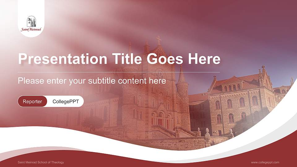 Saint Meinrad School of Theology Lecture Sharing and Networking Event PPT Template16:9 ratio PPT effect preview image