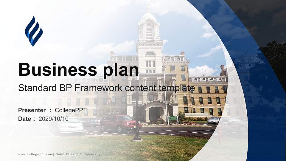 Saint Elizabeth University Competition/Entrepreneurship Contest PPT Template16:9 ratio PPT effect preview image